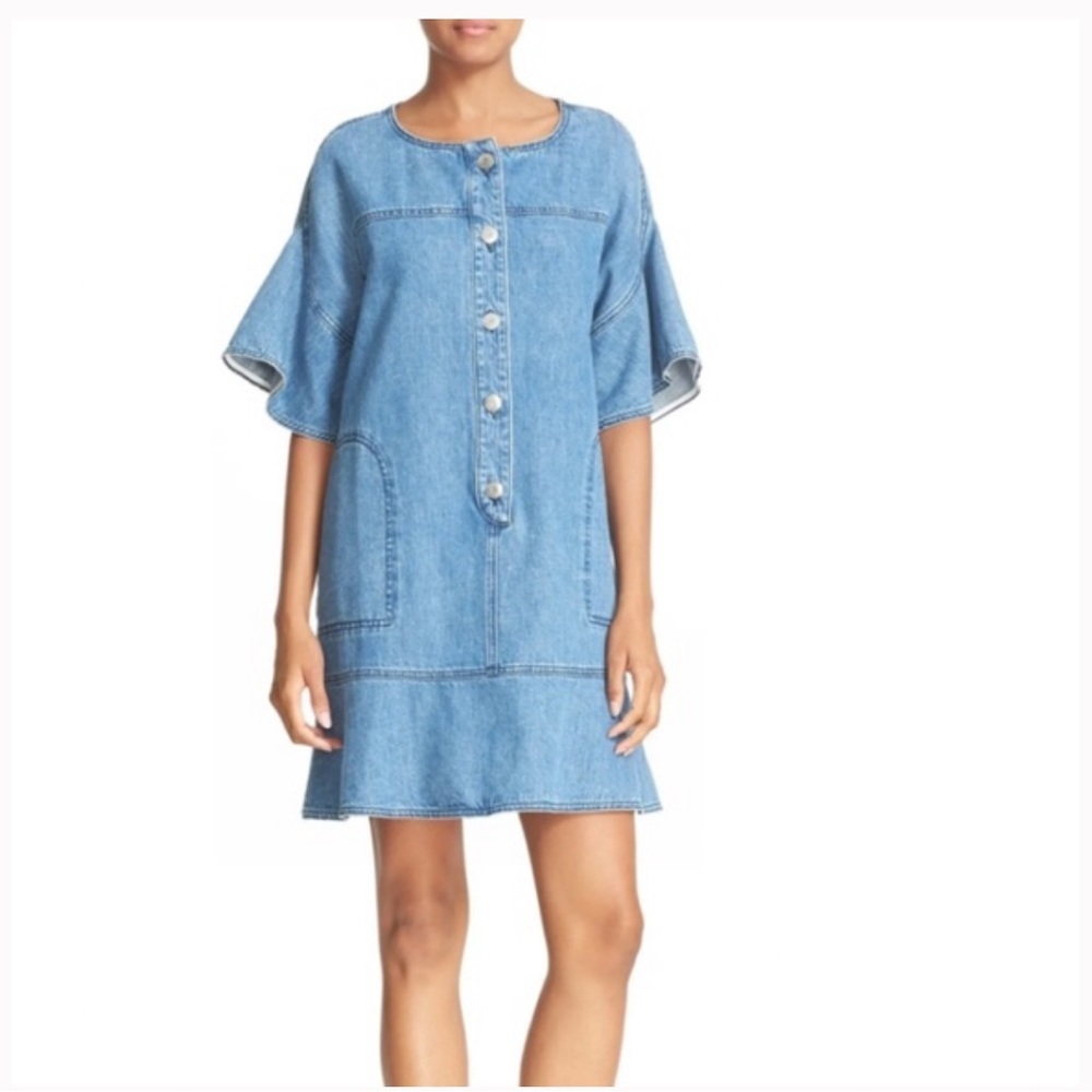SeeBy Chloe Ruffle Sleeve denim
dress